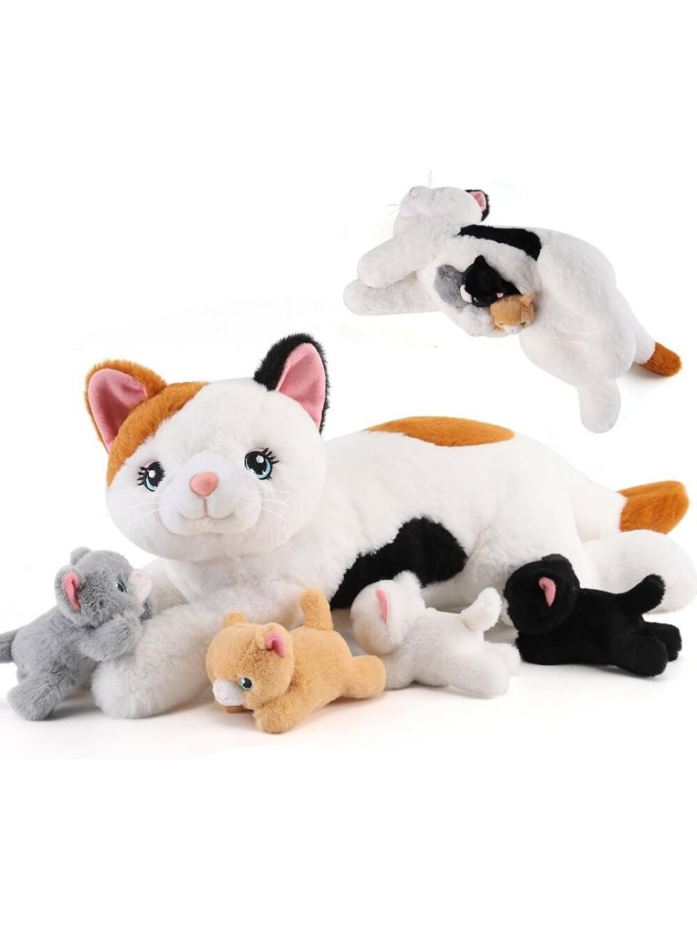 Adorable Cat Stuffed Animal with Kittens Inside | Perfect Toy for Kids